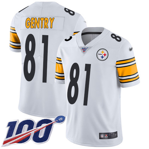 Men Pittsburgh Steelers Football #81 Limited White Zach Gentry Road 100th Season Vapor Untouchable Nike NFL Jersey->pittsburgh steelers->NFL Jersey